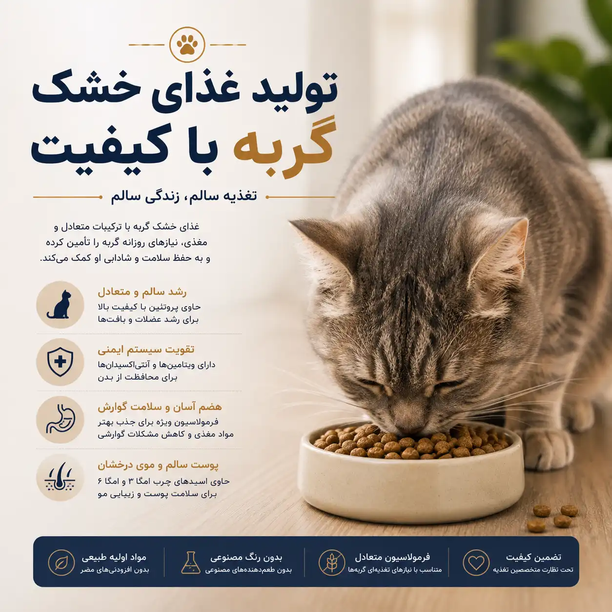 غذای خشک گربه