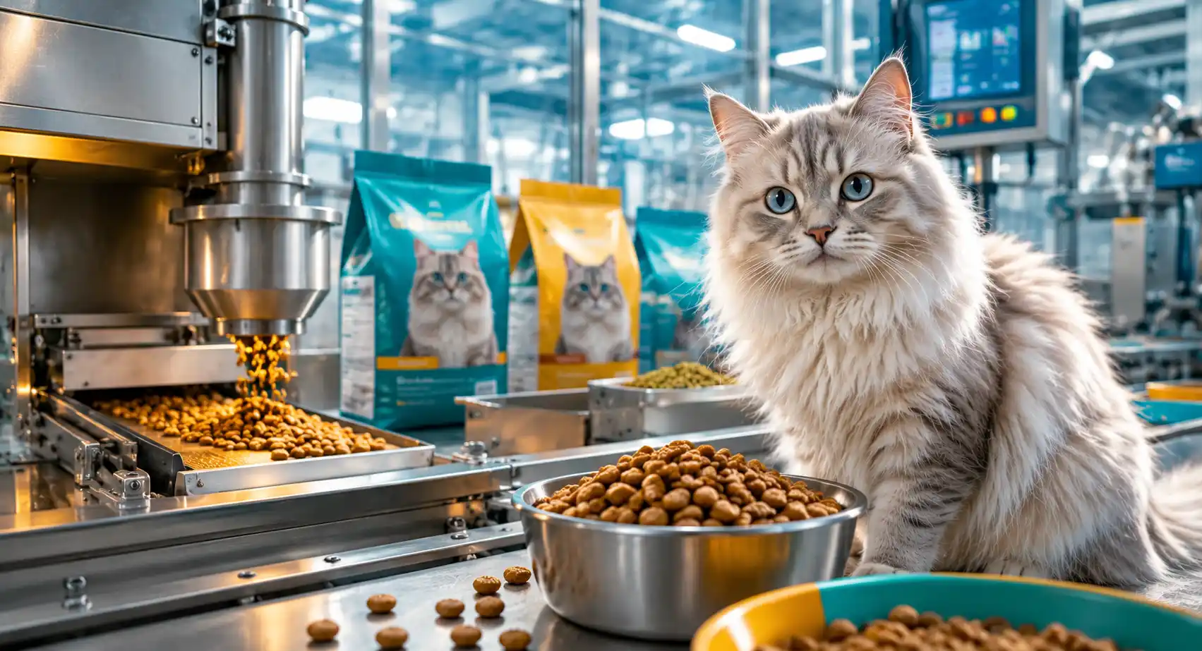 کارخانه تولید غذا خشک گربه بالغ