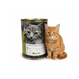 کنسرو گربه دی پی اس با طعم مرغ و سالمون و کدو سبز